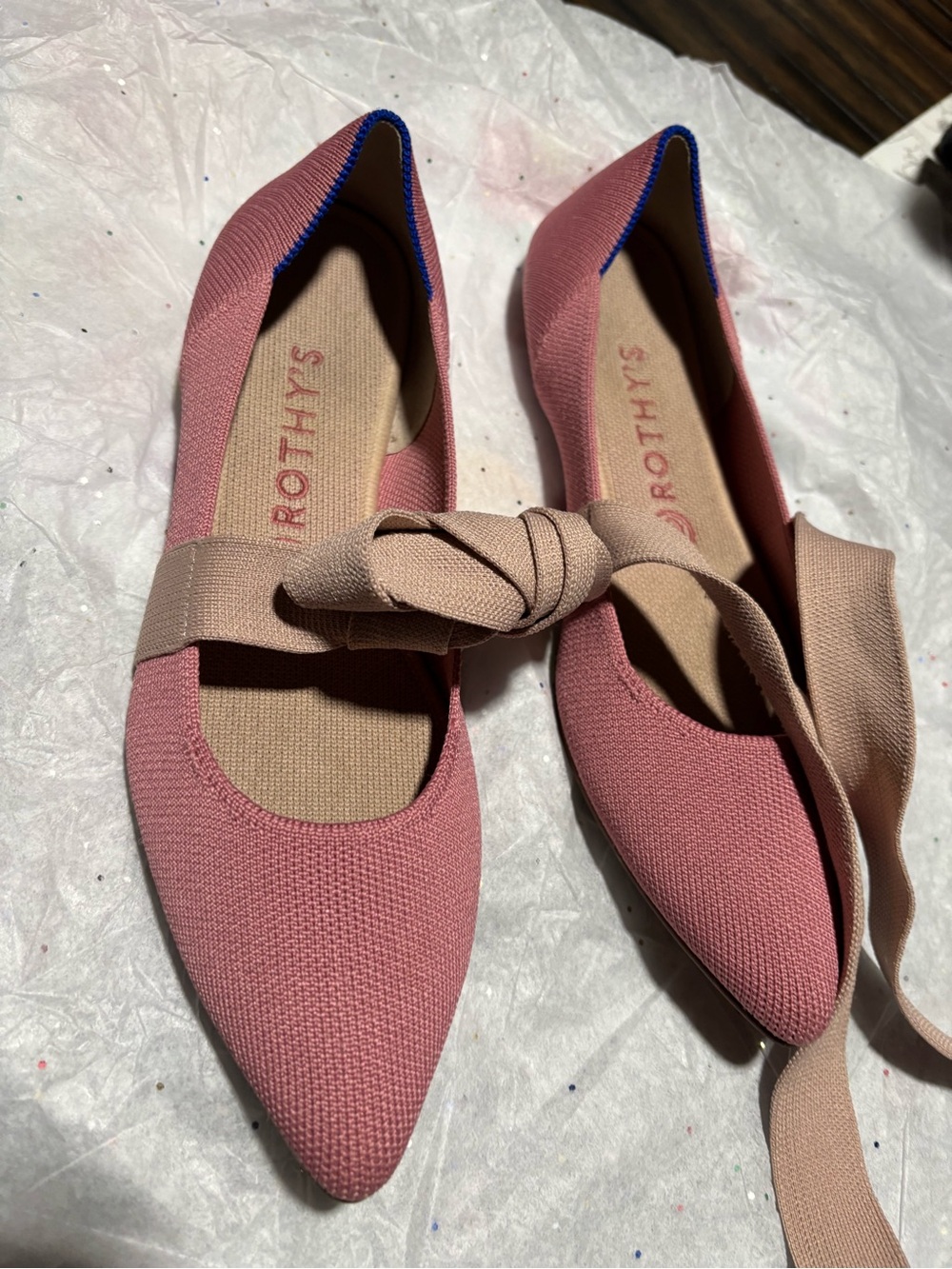 Rothy's Pink Pointed-Toe Bow Flat - Picture 4 of 14